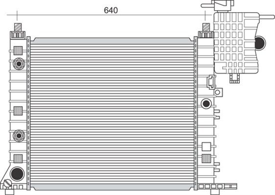 MAGNETI MARELLI Radiators, Motora dzesēšanas sistēma 350213944000